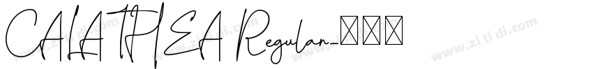 CALATHEA Regular字体转换
